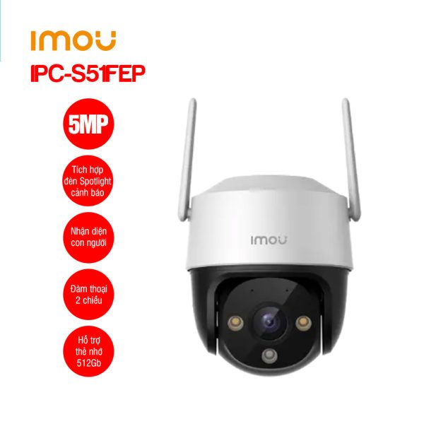 Camera Wifi Full Color Imou Ipc S51fep Cruiser Se 5mp 1